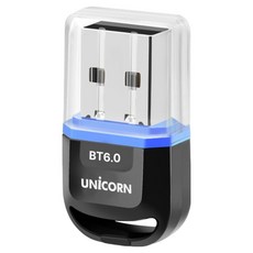 유니콘 블루투스6.0 고리형 동글이 멀티 무선 송수신 USB리시버 어댑터, 블랙, 1개, XB-600N
