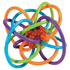 MANHATTAN TOY Winkel 經典固齒器 觸覺發展玩具, 1個, 混合顏色, 單品
