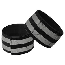 코지웰 야간 런닝 안전밴드 반사 팔찌, 블랙, 2개