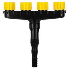 Sunbit 多頭型農業用霧狀噴頭 4孔, 黑色 + 黃色, 1個