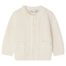 Bonpoint LAINE 棉與喀什米爾開襟衫 S06XCAK00013