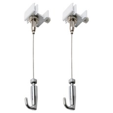 Lifegd100 免釘安裝畫框鋼絲繩, 白色, 2個