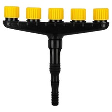 Sunbit 多頭型農業用霧狀噴霧器 5孔噴頭, 黑色 + 黃色, 1個