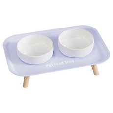PASTEL PET 寵物食物託盤陶瓷餐具, 1個, 紫色
