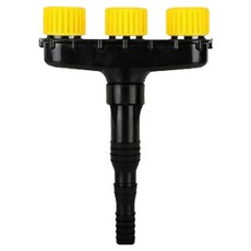 선빛 다두형 농업용 안개 분사기 헤드 3구, 블랙 + 옐로우, 1개