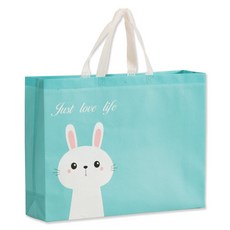 아이엔피다용도코팅부직포핸들숄더백, 민트래빗, 10개