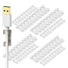 AKEIBY 電線整理夾 2款 x 10入組, 透明, 4套