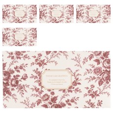 munid 玫瑰圖案紅包袋, 5個, 紅色