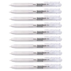 misoro 1200 按動式橡皮擦 2498, 白色, 10個