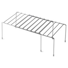 JAJU 不鏽鋼絲長度可調式層架 30~58cm, 鋼灰色, 1個, 1層