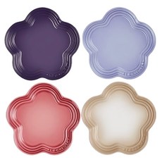 LE CREUSET 花型淺盤 小 4件組, 葡萄紫 + 粉彩紫 + 薔薇粉 + 肉豆蔻, 1套, 淺盤
