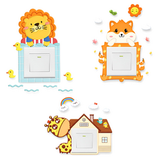 Soksokchaeum 壁貼 開關 插座 裝飾蓋 3D套組, Set K