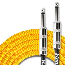 KIRLIN Key Clean 吉他 電吉他 貝斯 樂器 導線 編織 黃色, 1個