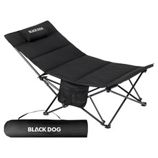 BLACKDOG 리클라이너 패딩 캠핑용 낮잠의자 BD382, 블랙, 1개