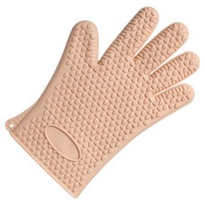 KOVIRA 실리콘 오븐 냄비 장갑 14.5 x 27 cm, 브라운, 1개