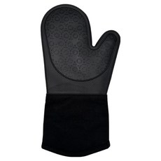 KOVIRA 내열성 좋은 실리콘 오븐장갑 15.5 x 34.5 cm, 블랙, 1개