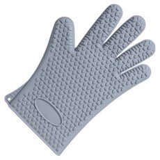 KOVIRA 실리콘 오븐 냄비 장갑 14.5 x 27 cm, 그레이, 1개