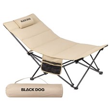 BLACK DOG 黑狗 鋪棉躺椅 露營午睡椅 BD382, 米色, 1個