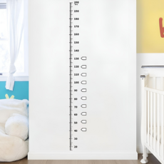 SokSokChaeum 免打孔身高尺壁貼 SY6018, 透明 + 黑色