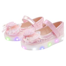 Poot Poot 兒童愛心蹦蹦公主LED懶人平底鞋