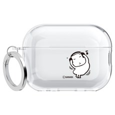 MOLAN CANO Ganadi 音樂設計透明邊緣指環 TWS 保護殼, 跳舞, 1個, AirPods 4