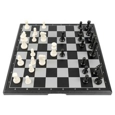 모더너리 휴대용 접이식 자석 체스 세트 20 x 20 cm, 혼합색상, 1세트