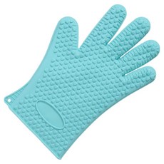 KOVIRA 실리콘 오븐 냄비 장갑 14.5 x 27 cm, 민트블루, 1개
