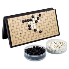 모더너리 휴대용 접이식 자석 바둑 세트 28 x 28 cm, 혼합색상, 1세트