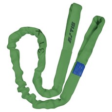 TIS 산업용 라운드 슬링 벨트 아이 & 아이 고리형 2T 그린, 1개