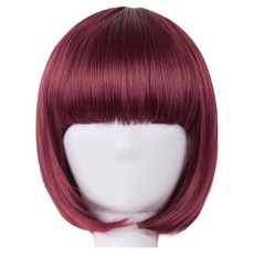 마다꾸미 단발머리 데일리 전체가발, 07 버건디뱅, 1개