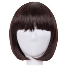 마다꾸미 단발머리 데일리 전체가발, 14 다크브라운뱅, 1개