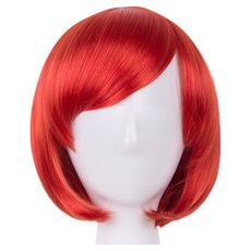 마다꾸미 단발머리 데일리 전체가발, 23 레드사이드뱅, 1개