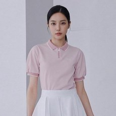 HALEY 여성용 요꼬 카라 라인 반팔 티셔츠 HUCKT1128