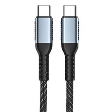 3C配件王 TYPE-C-Type-C快充線 KCC-02 100W, 黑色, 1個, 1m