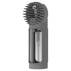 리빙사냥 반려동물 실리콘 목욕 브러시 180 x 66 mm, 그레이, 1개