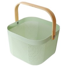 Paradiso北歐風手提式網眼多功能洗衣籃, 薄荷綠