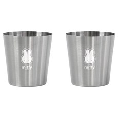 키친유 화이트 미피 304 스텐컵, 실버, 2개