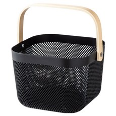 Paradiso北歐風手提式網眼多功能洗衣籃, 黑色