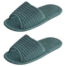 CMYK 防樓層噪音可水洗辦公室客廳拖鞋 2入, 綠色, FREE