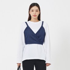 Elsso 丹寧吊帶層次感牛仔背心