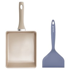 WAGENSTEIGER EDEL IH 電磁爐玉子燒鍋 + 矽膠鍋鏟 淡藍色組合, 1個, 24cm