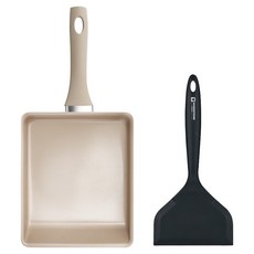 WAGENSTEIGER EDEL IH 電磁爐玉子燒鍋 + 矽膠鍋鏟 煙灰黑組合, 1個, 24cm
