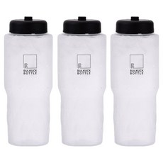 BULKUCK BOTTLE 冰飲專用隨行瓶, 黑色, 3個, 1L