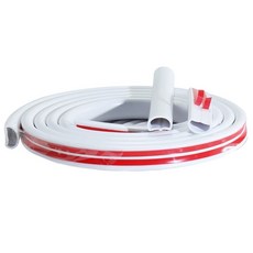 Make Mine 可彎曲PVC可裁剪纖薄型牆面整理 3M背膠式整理用電線電纜壓條, 白色, 1個