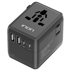 INON 4埠 2USB 2Type C 海外旅行用多功能轉接頭 IN-TA420C, 1個