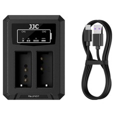 JJC 캐논 V1 카메라 EP-17 배터리 전용 멀티 충전기, 1개, DCH-E17TC