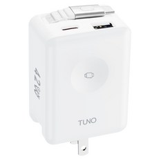 TUNO 圖諾 42W 自帶線磁吸無線充電器, 白色, 1個