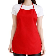 업소용 손님용 앞치마, RED, 3개
