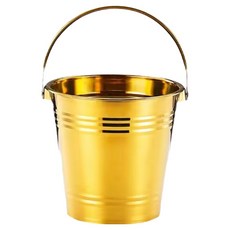 Kodachief 桶裝飾 酒吧派對道具 簡約冰桶 單層 托特 金色, 1個, 2.5L