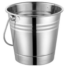 Kodachief 桶裝飾吧檯派對道具簡約冰桶單層托特銀色, 1個